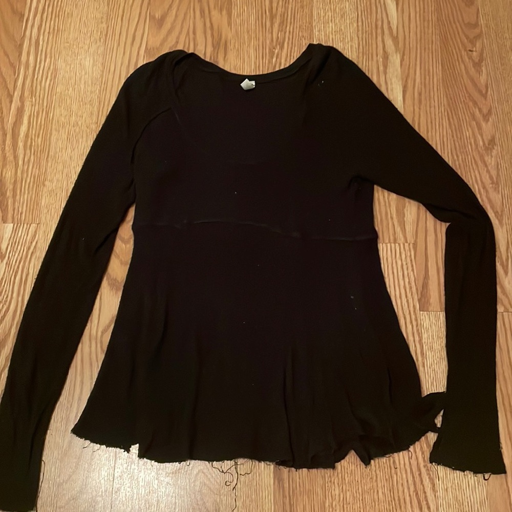 Free people black long sleeve